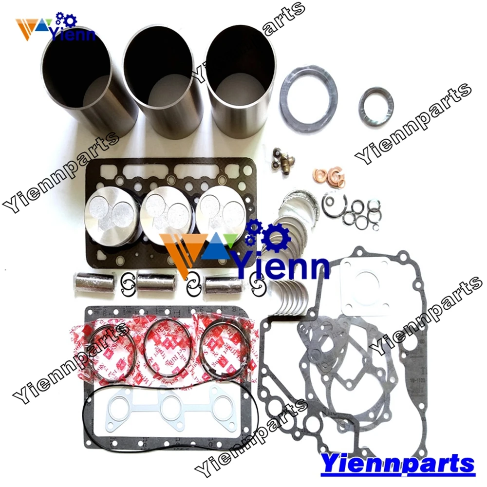 

Комплект для капитального ремонта D951, гильза цилиндра, поршень с кольцевым подшипником, полный комплект прокладок для Kubota запчасти для дизельного двигателя