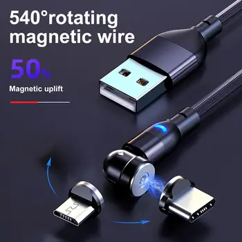 

1/2m Magnetic Cord Type C Micro USB Charging Cable QC 3.0 Fast Charging Magnet Data Transfer Cable Cord Phone Charging Cable