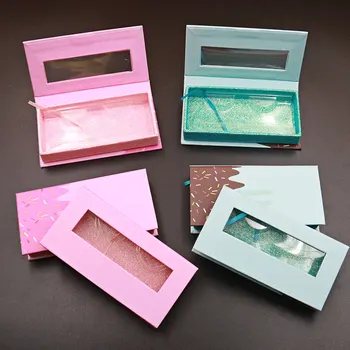 

New Eyelash Packaging Box Case with Transparent Tray Lashes Boxes Empty Eyelashes Package Box 8-25mm Lashes Rectangle Box