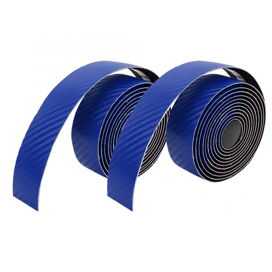 Bicycle Handlebar Tape PU Breathable Road Bike Bicycle Handlebar Tape High Elastic Handle Bar Breathable Non-slip Belt - Цвет: Тёмно-синий