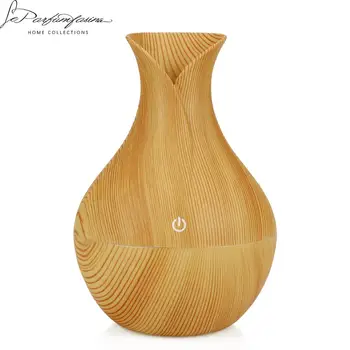 

NMT-079 Wood Grain Oblique Mouth Humidifier Aromatherapy Machine Aromatherapy Essential Oil Ultrasonic Cold Mist Machine Home