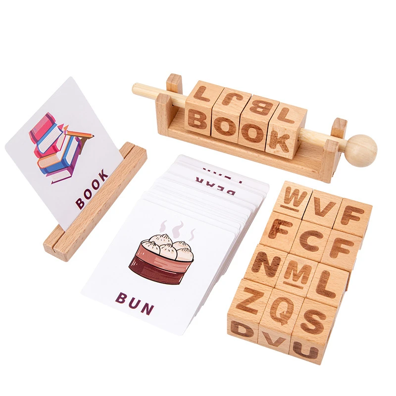 Blocos de Madeira Correspondência Alfabeto Palavra Cartões Crianças Aprendendo Matemática Número Jogo Letra Ortografia Pré-escolar Montessori Brinquedos Educativos 12 Brinquedos e hobbies