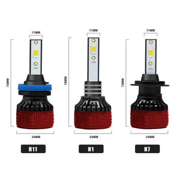 

1set*H1 three colors cob led headlight bulb H1 H3 H7 H11 7200LM LED car double headlights H4
