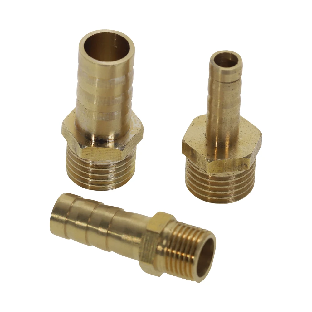 1 шт. латунный фитинг для труб 6 мм 8 10 12 шланг хвостовик 1/8 &quot1/4&quot 3/8 &quot1/2&quot Мужской