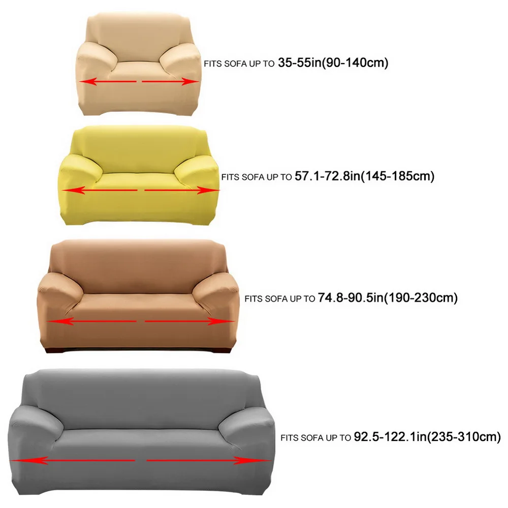 Диванных чехлов для Гостиная эластичный диван твердый Цвет эластичные местный охватывает все включено чехлов 1/2/3/4-seater