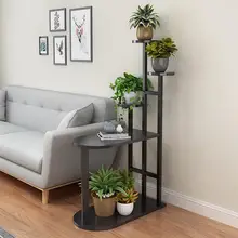 Support de fleurs minimaliste nordique multicouche sur pied, Pot de fleurs vert Succulent, support décoratif en fer, pour l'intérieur de la maison, salon