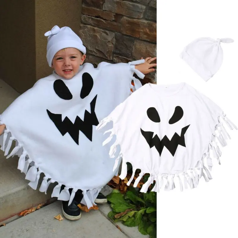 Infant Baby Boys Tassel Halloween Costumes Cloak Hat Cape Fancy Dress Cosplay Coats Autumn