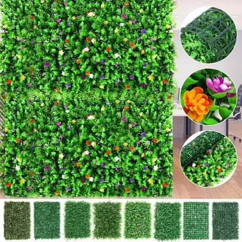 

40x60cm Artificial Green Plant Lawns Carpet Foliage Hedge Grass MatPlastic Home Garden Shop DIY Wall Landscaping Decoration