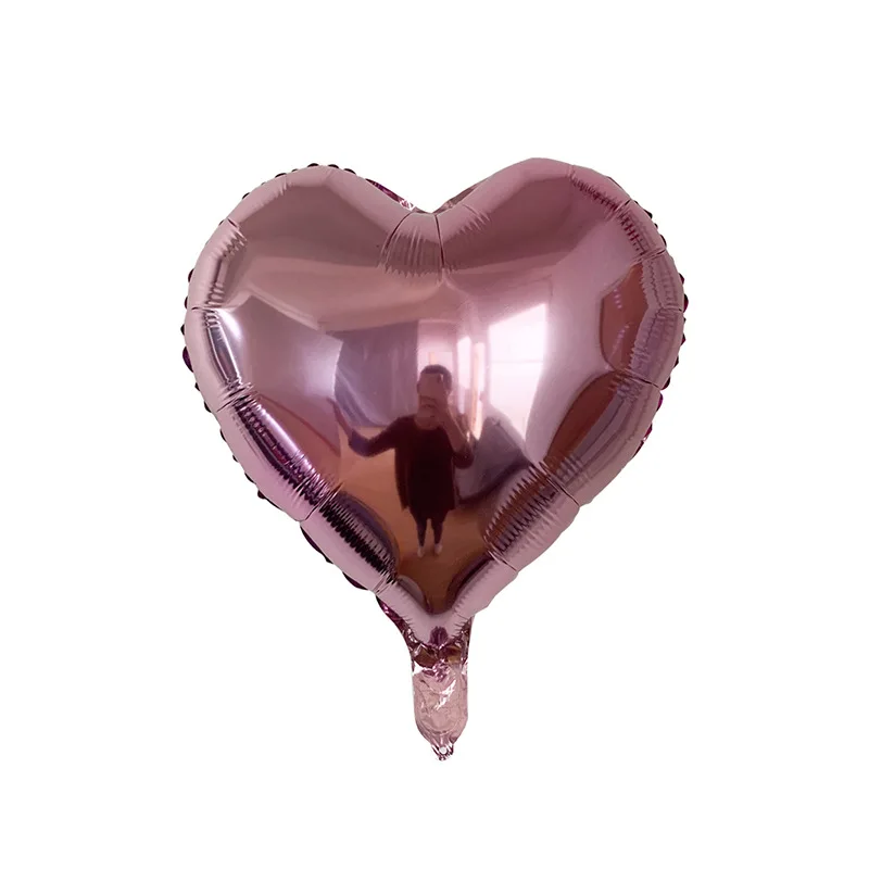 5 шт./упак. 18 inch розового золота в форме сердца Алюминий Фольга шар День рождения ко Дню Святого Валентина предложение для декора свадебного украшения - Цвет: Light purple