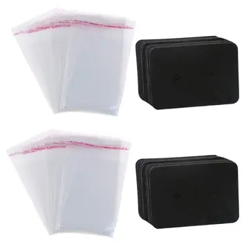 

Hot 2020 200 Set Earrings Display Card with Clear Self-Seal Bags, Earring Display Cards