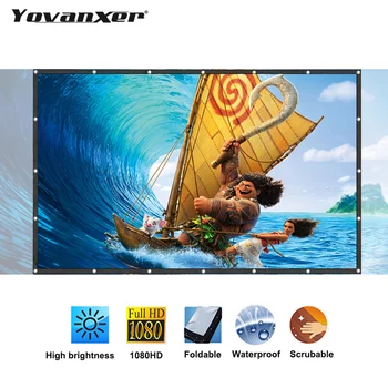 

Inventory Clearance High Contrast Projector Screen Front Projection with Eyelet1.8m x 1.1m Only One!