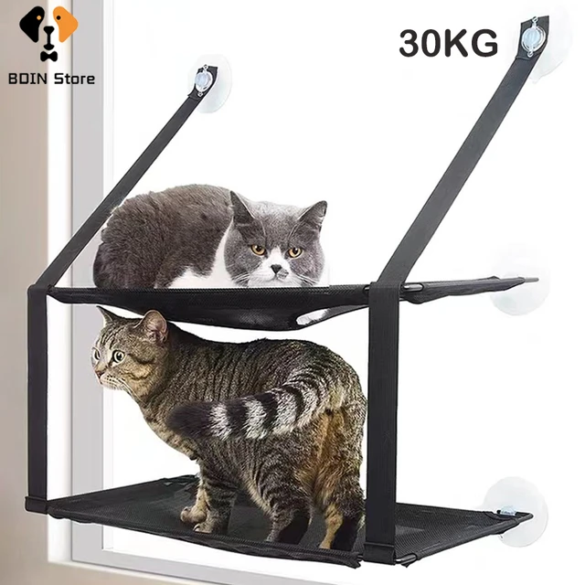 Cama Colgante para Mascotas Hamaca para Gatos Asiento de sol Montaje en  Ventana