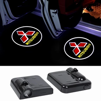 

Car LED Door Shadow Wireless Welcome Lamp Projector For Mitsubishi ASX Ralliart Pajero Outlander Eclipse Galant Accessories