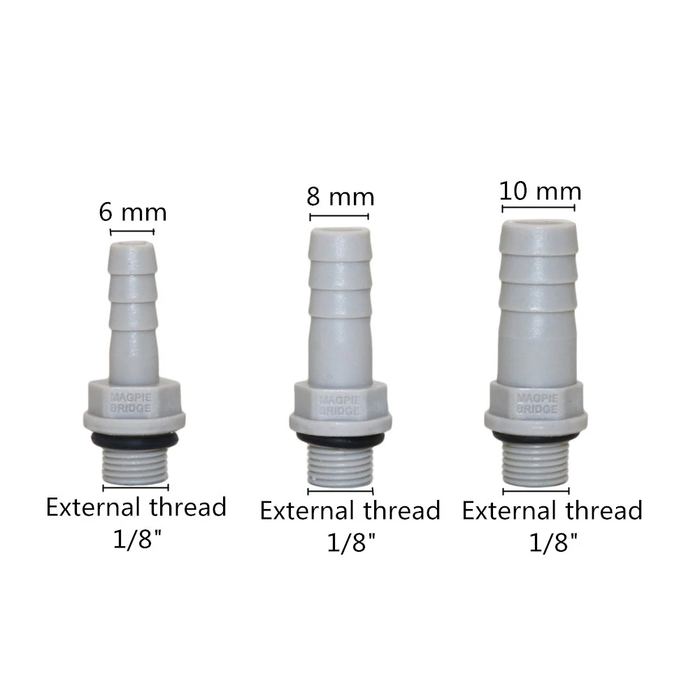 Pipe fitting Hose pipe fitting Plastic Straight Hose Pipe Fittings 1/8" Male Thread to 6mm 8mm 10mm Straight Connector Barbed Coupling Pneumatic Pipe Fittings