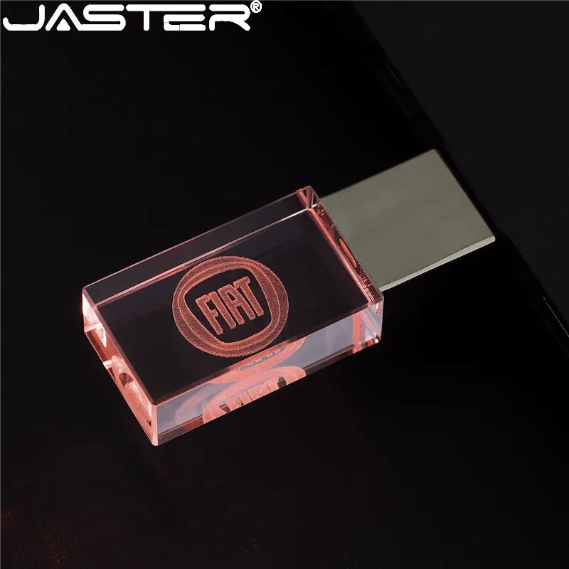 JASTER fiat crystal + металлический USB флеш накопитель Флешка 4 ГБ 8 16 32 64 Гб Внешняя карта