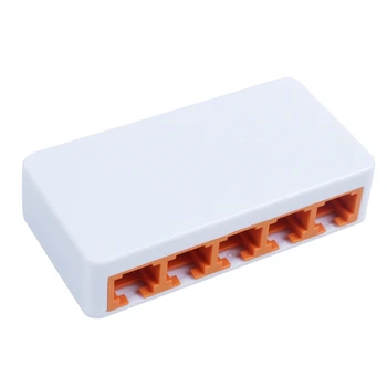 

DIEWU 5 Ports Fast Ethernet RJ45 10/100Mbps Network Switch Switcher Hub Desktop Laptop,Portable Travel Lan Hub Power By Micro-US
