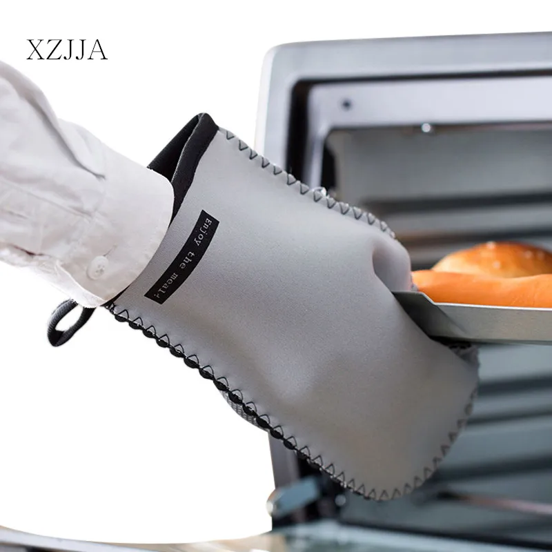 

XZJJA Thickened Oven Gloves Microwave Oven Gloves Kitchen Heat Resistant Non-slip Rubber Protector Gloves Cooking BBQ Mitts