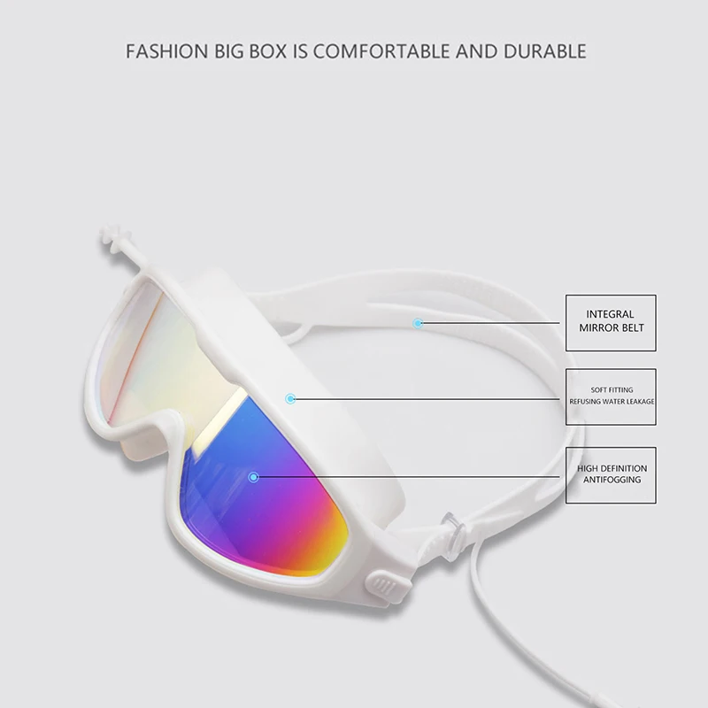 MAXJULI Electroplating UV Waterproof Swim Goggles for Men Women Anti fog Swimwear Swim Diving Adjustable Swimming Goggles 2002