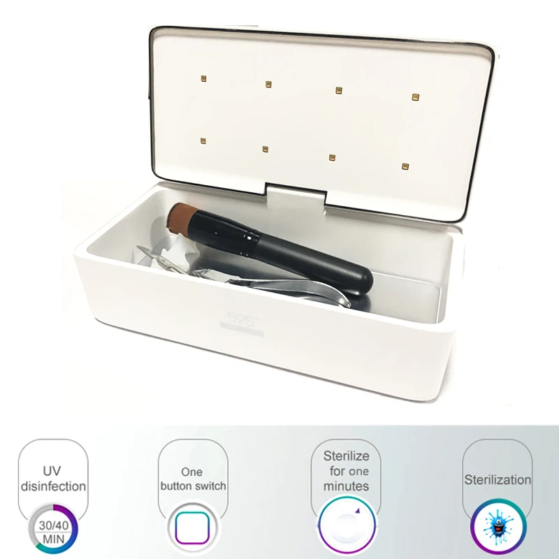 

UV Sterilizer Box Beauty Tools Sterilizer Storage Box Portable Disinfection Box for Salon Nail Art Tools