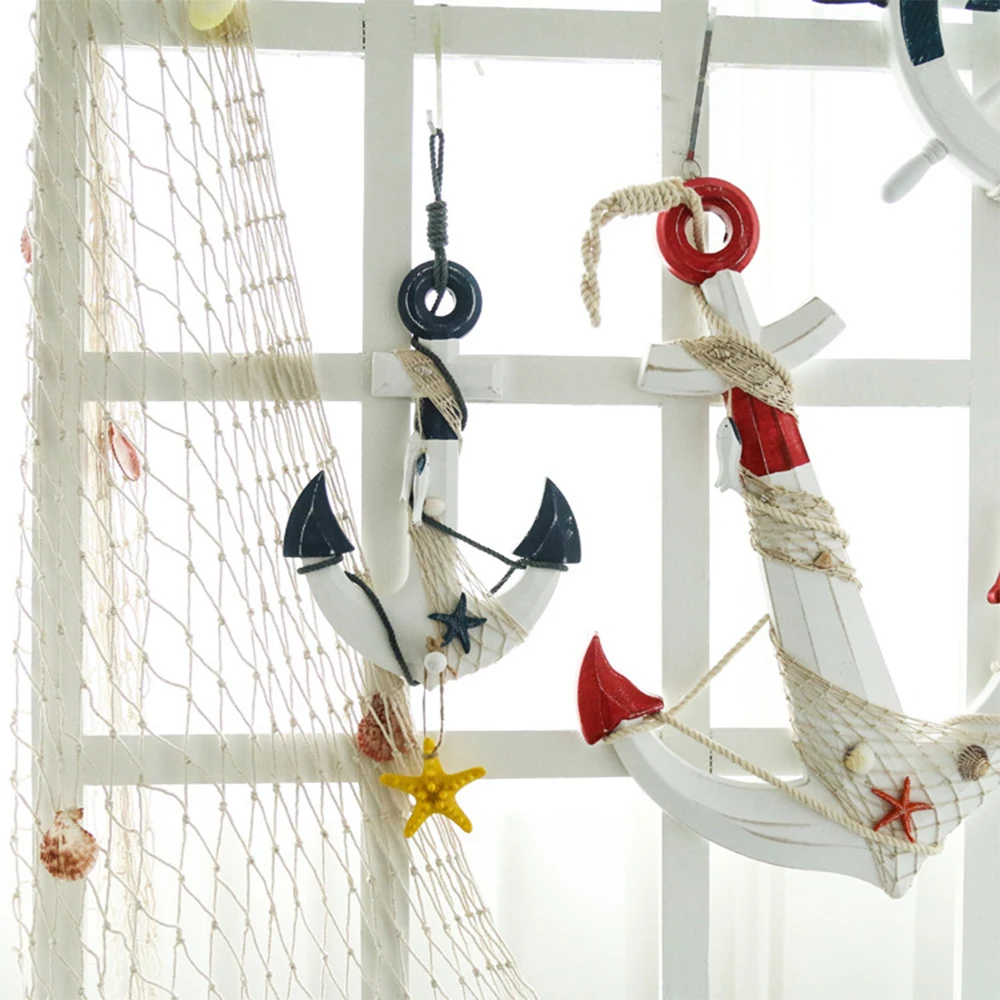 

Photo Props Big Fishing Net Shell Float Wall Hangings Under The Sea Party Pirate Decoration DIY Ornaments Wedding Decor