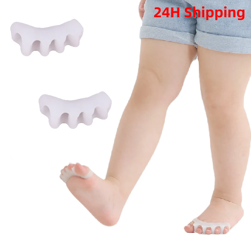 2pcs=1pair Child Silicone Toe Separator Stretcher Straightener Spreader Correction Hallux Valgus