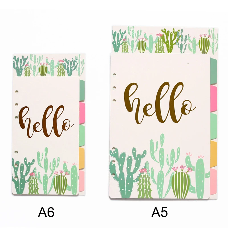 Creative Vintage Flower Spiral Notebook Supplies Dividers Diary School Lovedoki Book Index For 6 Planner Holes Pages Stationery
