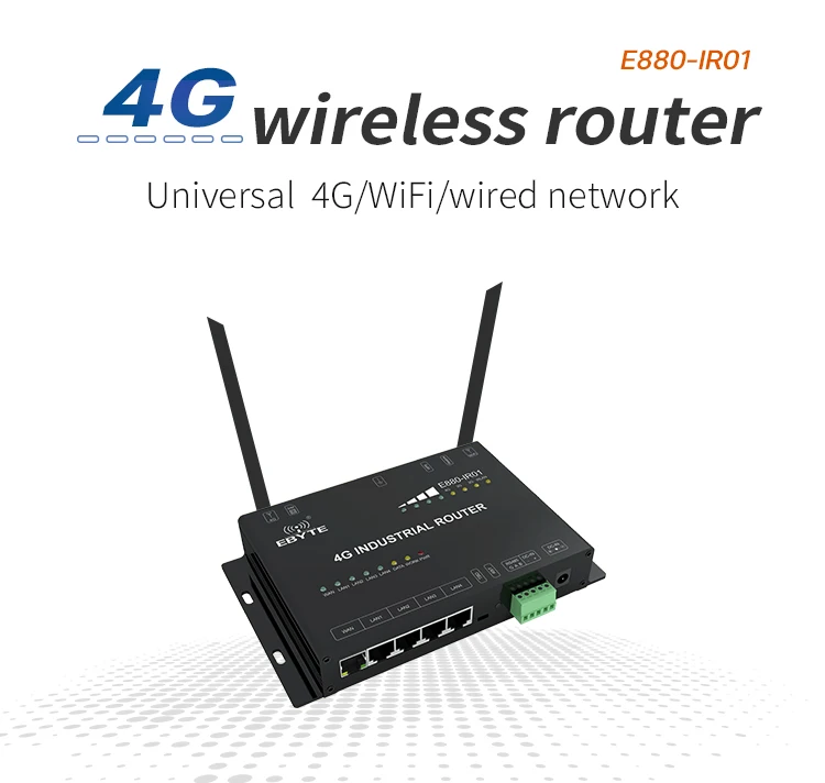 EBYTE 4G Wireless Router RS485 universale 4G wifi rete E880-IR01 gsm ethernet 4g lte industriale percorso 4G Antenna EBYTE 4G Wireless Router RS485 universale 4G wifi rete E880-IR01 gsm ethernet 4g lte industriale percorso 4G Antenna