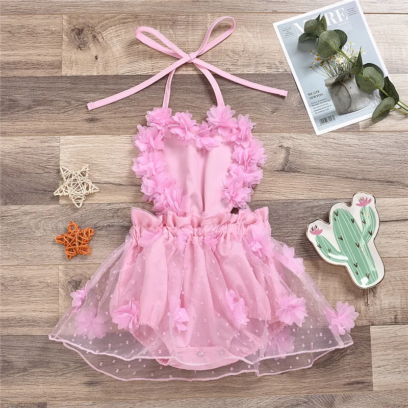 YB02449Pink Chifuna/ ; элегантная однотонная Одежда для маленьких девочек; костюм для малышей; Одежда для новорожденных и малышей; комбинезон - Цвет: YB02449Pink