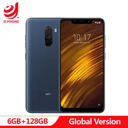 Глобальная версия Xiaomi POCOPHONE F1 POCO F1 6GB Ram 128GB Rom Snapdragon 845 6,18 "полный экран AI двойная камера LiquidCool 4000mAh