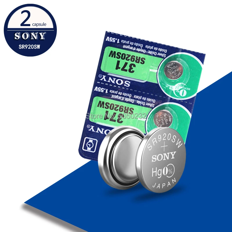 2pcs For Sony 100% Original 370 AG6 371 SR920SW 920 1.55V Watch Battery SR920SW  371 Button Coin Cell Batteries MADE IN JAPAN|Button Cell Batteries| -  AliExpress