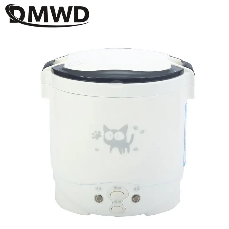 

DMWD 1L Mini Electric Rice Cooker Portable Soup Pot Cooking Pot MultiCookers 12/24/220V Multicookings For Car Truck And Travel