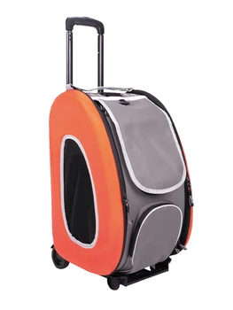 

IBIYAYA bag 3 foldable trolley 1 for animals to 8 kg (bag, backpack, cart) orange Ibiyaya