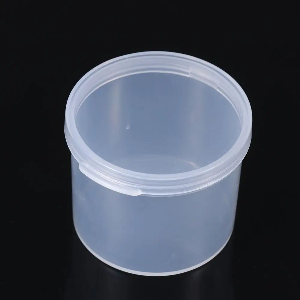 10pcs Round Clear Plastic Containers Beads Crafts Jewelry Display Storage  Boxes Case