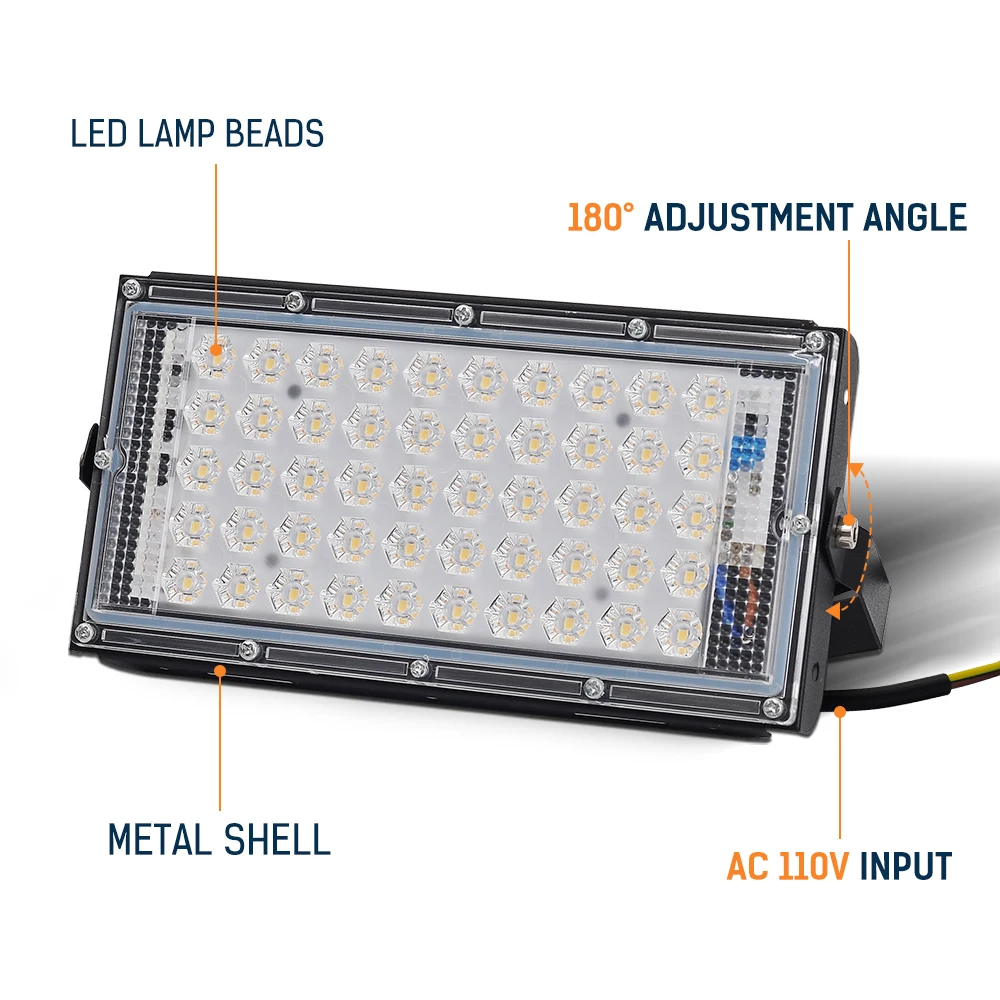 Светодиодный AC110V потолочные светильник 30 W/50 W открытый Водонепроницаемый IP65 Точечный светильник Экстра Яркий свет сада Наводнение светильник ing сад строительной площадке