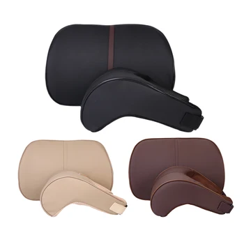 

Car Headrest Car Leather Neck Pillow Pillow Seat Back Support Lumbar Car Accessories