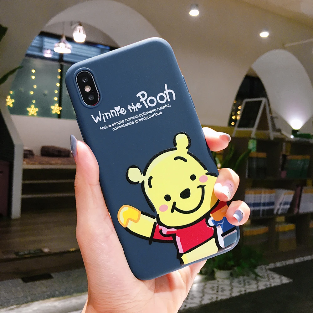 Медвежонок пух чехол для телефона s для iphone 6 6S 7 8 Plus X XS MAX XR 11 Pro MAX милый мультяшный Мягкий ТПУ силиконовый чехол