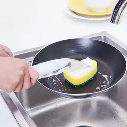 Мыльная ручка диспенсера многоразового использования чаши кастрюли Чистящая губка, щетка для мытья посуды Инструменты для уборки на кухне