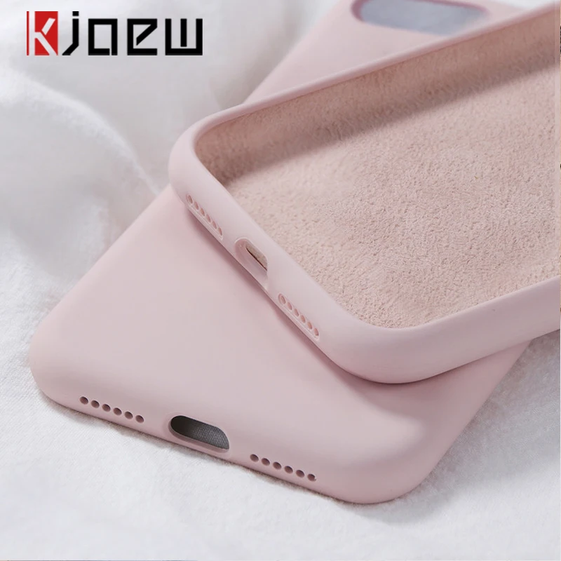 Soft Liquid Silicone Phone Case For Samsung Galaxy Note 8 9 S8 S9 S10 Plus Lite A30 A50 A70 M10 M20 Candy Solid Color Cover |