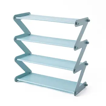 

Simple Stainless Steel Assembled Shoe Rack Save Space Slippers High Heels Home Dormitory Foldable Multi-Layer Storage Z Type Hot