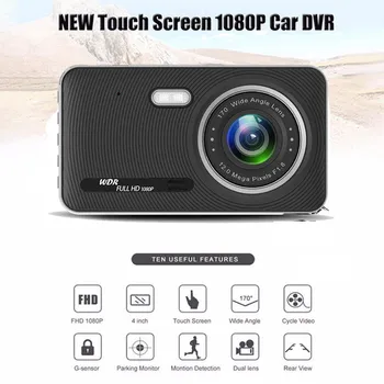 

Full HD 1080P Car DVR Cameras Lens 4.0 Inch Wide Angle Car Dash Camera Dual Lens With Rearview Camera Video Recorder
