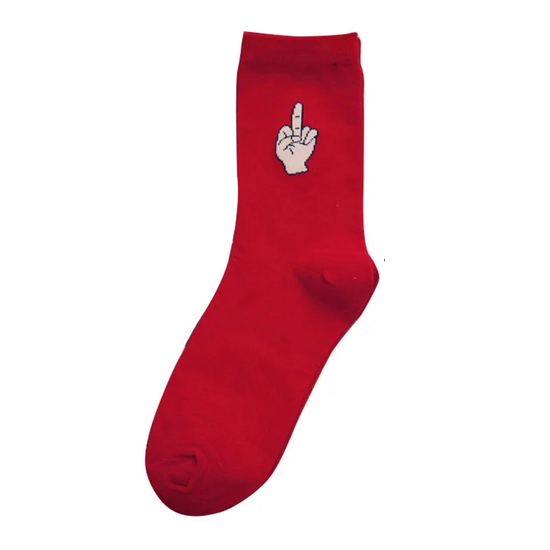 Red Женские носки в стиле Харадзюку, chaussette, цветные Повседневные Носки с рисунком звезды, носки в стиле хип-хоп, Calcetines, Прямая поставка - Цвет: Red