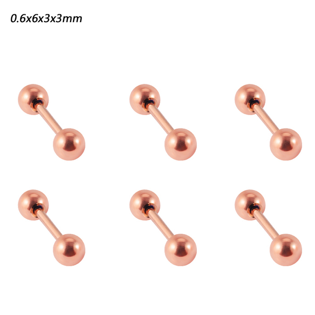 Steel Ear Tragus Cartilage Piercing Silver Color Ball Earring Conch Ear Lobe Stud Helix Cartilage Piercing Jewelry