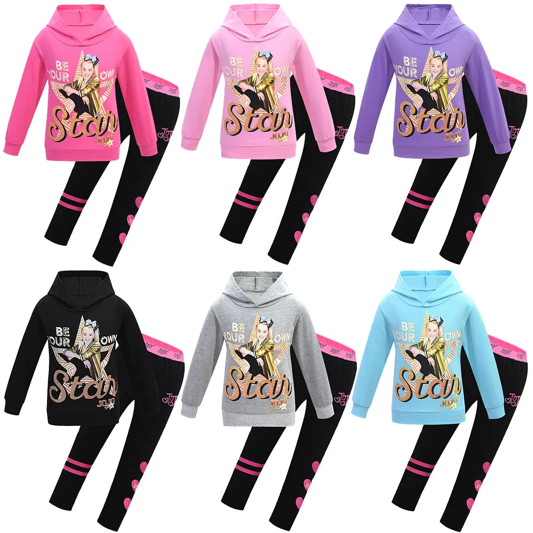 JOJO Siwa/детский маскарадный костюм для девочек толстовки с длинными рукавами комплект одежды для девочек из футболки и штанов праздничная одежда для дня рождения маскарадный костюм