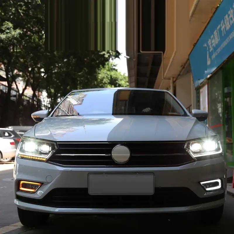 Luces Para автомобильные аксессуары светодиодные автомобильные запчасти Drl лампа в сборе Cob автомобильное освещение фары Задние фары 16 для Volkswagen Bora