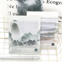 1pcs 풍경 스티커 메모 생일 파티 호의 결혼식 호의 침례 파티 크리스마스 선물 크리 에이 티브 학습 편지지 어린이위한(China)