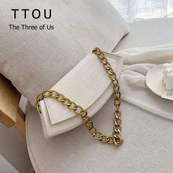 

New Arrival PU Leather Women's Handbags Simple Style Flap Crossbody Bags High Quality Shoulder Design Chain Female Solid Bags