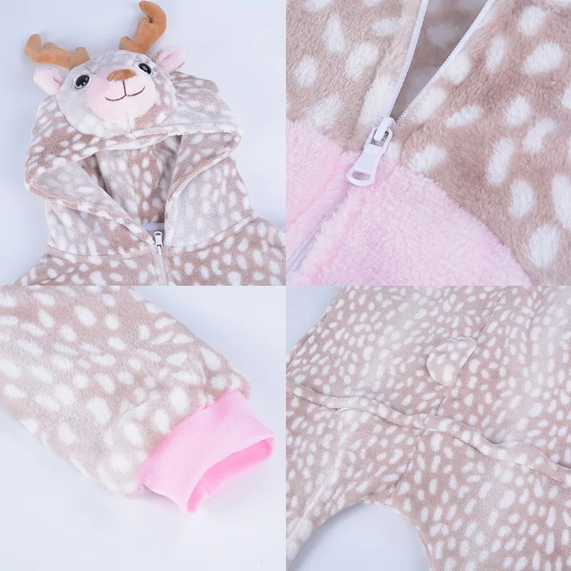 Sfit для женщин на молнии флис Onesie пижамы мультфильм животных Рождество Хэллоуин косплей костюм взрослые дети девочки мальчик мама пижамы