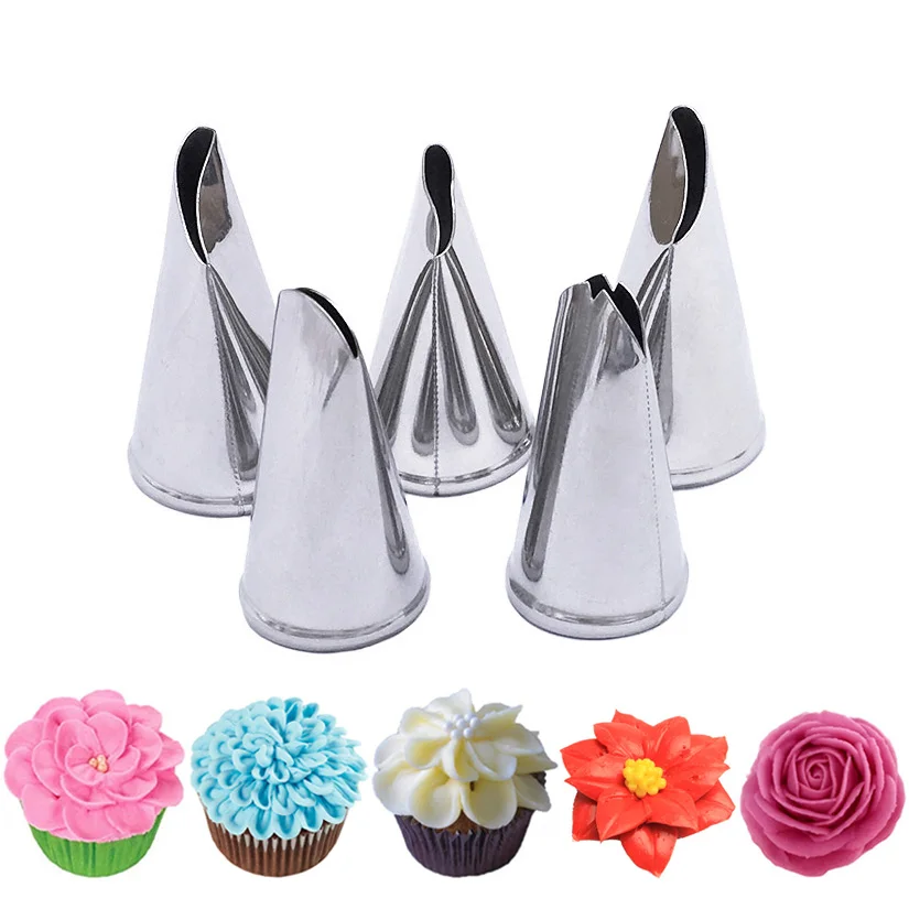 Leaf Rose Cream Cupcake Pastry Nozzles Fondant Cake Decorating Icing Piping Tips Baking Tools | Дом и сад