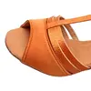 Children Girls Salsa Dance Shoes Kids Latin Tango Dance Shoes Low Heels 3.5cm Soft Sole Women Ballroom Dancing Shoes Sandals 5