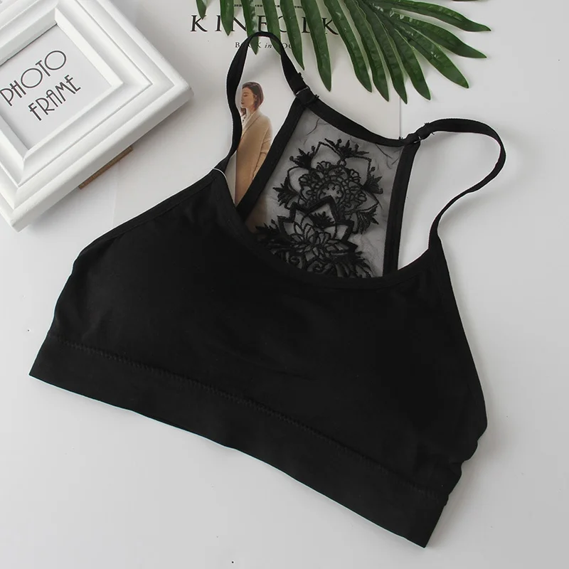 Женское модное нижнее белье, кружевной вышитый красивый топ без косточек, чистый цвет, женский топ без косточек